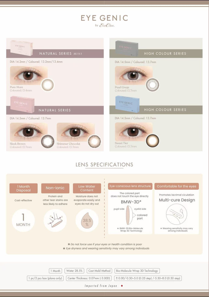 Eye Genic 1 Month by EverColor (1 MONTH, 2 LENS/SET) BUY 1 GET 3 FREE - lenscottage
