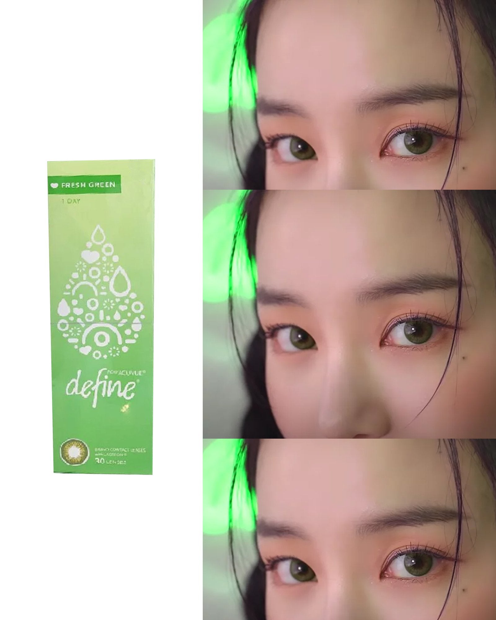 1-DAY ACUVUE® DEFINE® FRESH Green (30 Pcs) - Acuvue - lenscottage