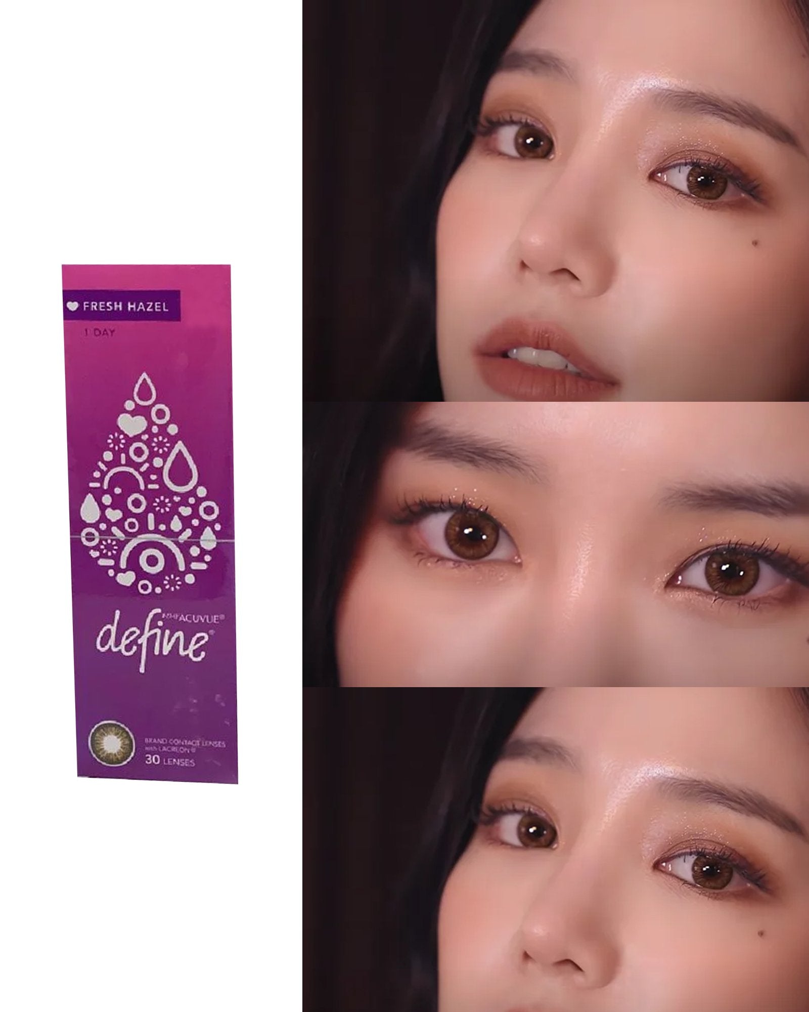 1-DAY ACUVUE® DEFINE® FRESH Hazel (30 Pcs) - Acuvue - lenscottage