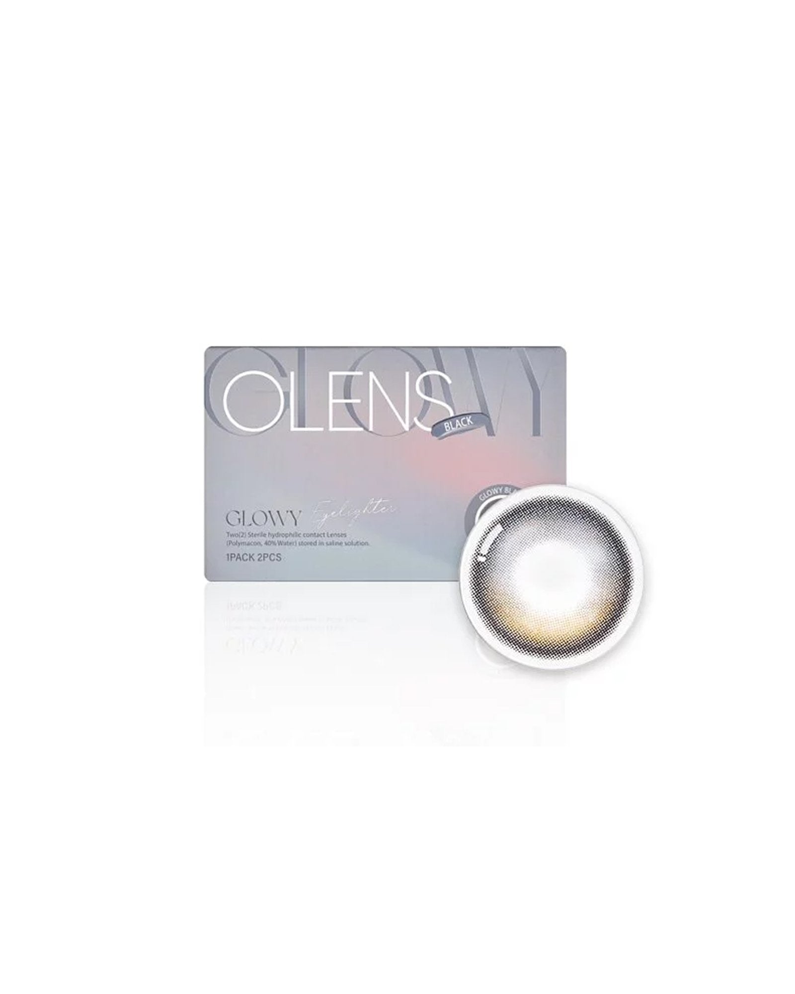 OLENS Eyelighter Glowy Black (1 Month, 2 lens/box) - OLENS - lenscottage