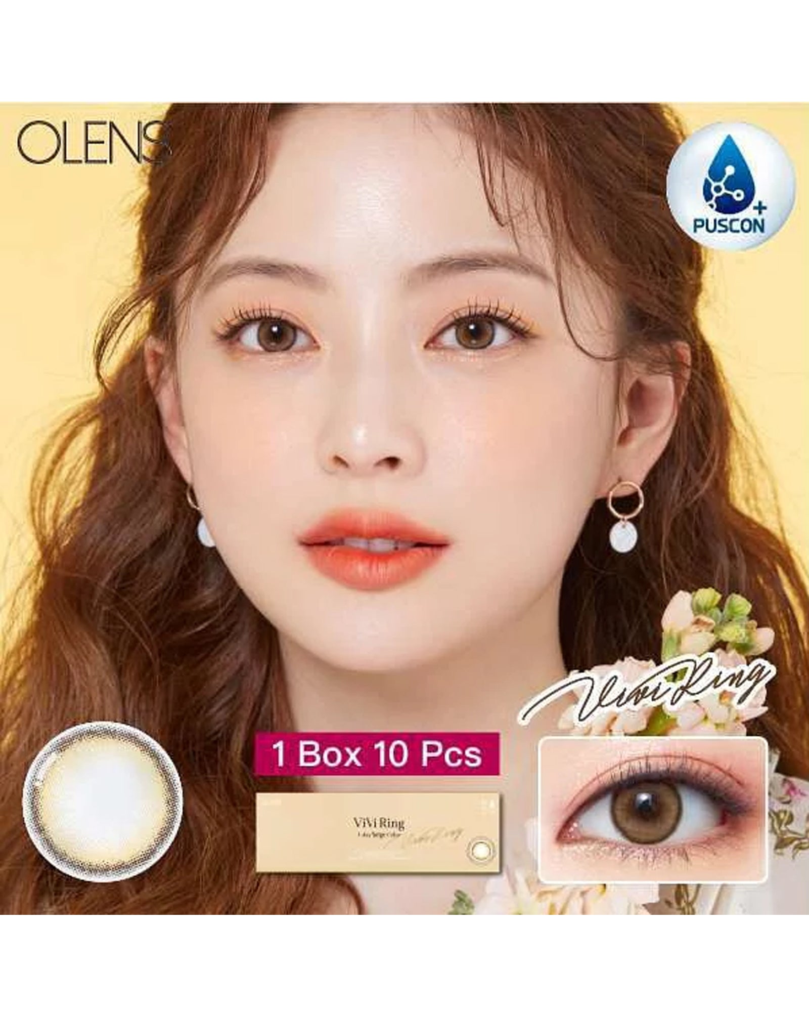 OLENS ViVi Ring Beige (1 Day, 10 lens/box) - OLENS - lenscottage